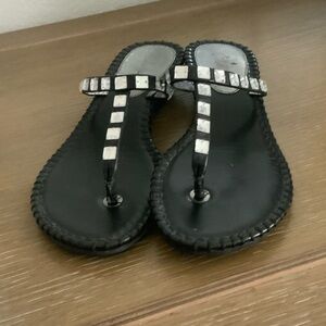 Cole Haan Black and Silver Women's Sandals